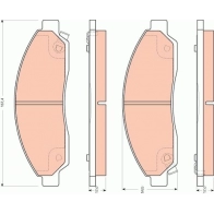 Тормозные колодки дисковые, комплект TRW 7PH 6H GDB7619 Isuzu D Max 1 2002 – 2012 3322937290178