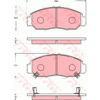 Тормозные колодки дисковые, комплект TRW Honda Stream GDB7634AT CX2 D9EC