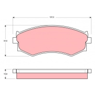 Тормозные колодки дисковые, комплект TRW Nissan Bluebird D 6YPXMT GDB765AT