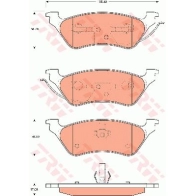 Тормозные колодки дисковые, комплект TRW Chrysler Voyager 4 (RG, RS) 2001 – 2007 3322937290338 Y KWD1 GDB7670
