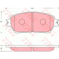 Тормозные колодки дисковые, комплект TRW 3322937290635 XHI HU GDB7677 1216936693