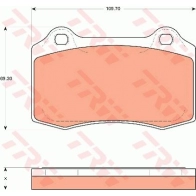 Тормозные колодки дисковые, комплект TRW 3322937290734 GDB7678 Volvo S60 MM4 W7