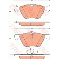 Тормозные колодки дисковые, комплект TRW GDB7681 3322937290819 Mercedes SL-Class (R230) 2 Кабриолет 6.2 63 AMG (2370) 525 л.с. 2008 – 2012 5JM M86