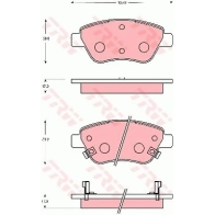 Тормозные колодки дисковые, комплект TRW GDB7683 O90 MS3 1198155892 3322937290802