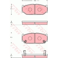 Тормозные колодки дисковые, комплект TRW 3322937290680 ECX8 F Suzuki Swift GDB7691