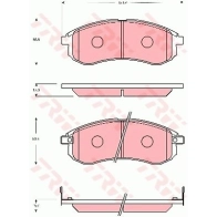 Тормозные колодки дисковые, комплект TRW 3322937290659 GDB7692 UV ZS0 Mitsubishi L200