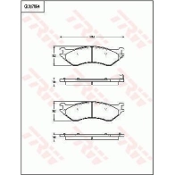 Тормозные колодки дисковые, комплект TRW GDB7694 Ford Expedition QXEC PU 3322937290826