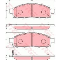 Тормозные колодки дисковые, комплект TRW Mitsubishi L200 4 (KB4T) Пикап 2.5 DiD (KA4T) 136 л.с. 2005 – 2015 GDB7704 S SONJL 3322937306152