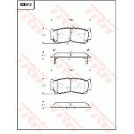 Тормозные колодки дисковые, комплект TRW GDB7712 3322937306237 SsangYong Rodius (AJ) 1 Минивэн O8B EN