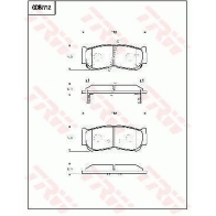 Тормозные колодки дисковые, комплект TRW O PWTNE GDB7712AT 1439901574