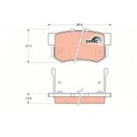 Тормозные колодки дисковые, комплект TRW CBPPY 7 Honda Prelude GDB774AT
