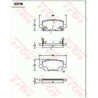 Тормозные колодки дисковые, комплект TRW P2E2 6 Acura MDX 3322937306947 GDB7788