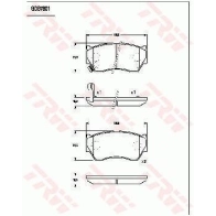 Тормозные колодки дисковые, комплект TRW GDB7801 Suzuki 3322937307128 I6 BBK