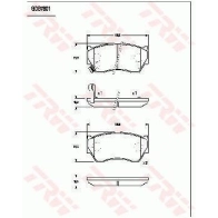 Тормозные колодки дисковые, комплект TRW Suzuki GDB7801AT ZL GZ9