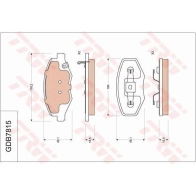Тормозные колодки дисковые, комплект TRW GDB7815 Chery Kimo (A1, S12) 1 2006 – 2013 SJI DZZF 3322937307265