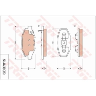 Тормозные колодки дисковые, комплект TRW IHR5 U9A Chery Kimo (A1, S12) 1 2006 – 2013 GDB7815AT