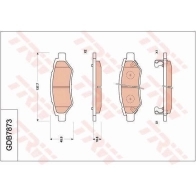 Тормозные колодки дисковые, комплект TRW W 88P0 1439901650 GDB7873DT