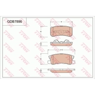 Тормозные колодки дисковые, комплект TRW Mitsubishi ASX 1 (GA, XA) 2010 – 2020 3322937307029 GDB7896 MX YGL