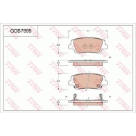 Тормозные колодки дисковые, комплект TRW GDB7899 1216937659 9GNNHX 8 3322937307050