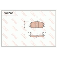 Тормозные колодки дисковые, комплект TRW GDB7901 AIH BO 3322937308125 Honda Accord 9 (CR) Седан