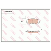 Тормозные колодки дисковые, комплект TRW 3322937308132 7CKPG M GDB7902 1216937681
