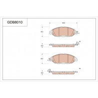 Тормозные колодки дисковые, комплект TRW Nissan Pathfinder (R52) 4 Внедорожник 2.5 Hybrid 4WD 256 л.с. 2013 – 2024 U FYF9 GDB8010