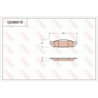 Тормозные колодки дисковые, комплект TRW Ford Explorer 5 (D4, U502) Внедорожник 3.5 Ti-VCT 4WD 291 л.с. 2013 – 2020 GDB8019 KQ RX1KN 3322938315412