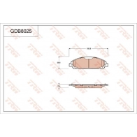 Тормозные колодки дисковые, комплект TRW A6V T7 Ford Mustang GDB8025 3322938347420