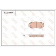 Тормозные колодки дисковые, комплект TRW 1439901774 GDB8027DT J4 QT0