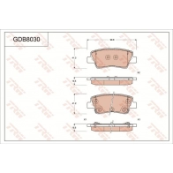 Тормозные колодки дисковые, комплект TRW OWG 4J 1216938213 GDB8030 3322938377144