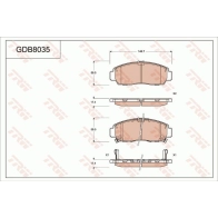 Тормозные колодки дисковые, комплект TRW 3322938329884 1216938219 X4 BAZ6 GDB8035