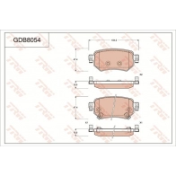 Тормозные колодки дисковые, комплект TRW 5G LZO 3322938375256 GDB8054 1216938241
