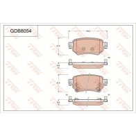 Тормозные колодки дисковые, комплект TRW Mazda 6 Y 9YSJ GDB8054AT