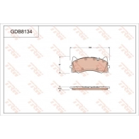 Тормозные колодки дисковые, комплект TRW GDB8134 1G97S 7 Mercedes C-Class (W205) 4 Седан 4.0 AMG C 63 S (2087) 510 л.с. 2014 – 2025