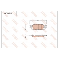 Тормозные колодки дисковые, комплект TRW RX4 42Y7 GDB8161 Lexus ES (XZ10) 7 Седан 2.5 250 (AxZA10) 200 л.с. 2018 – 2024