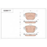 Тормозные колодки дисковые, комплект TRW GDB8177 H QEOPZK Mercedes CLS (C218) 2 Купе 3.0 CLS 350 CDI / d (2123) 265 л.с. 2011 – 2024