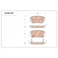 Тормозные колодки дисковые, комплект TRW GDB8189 Hyundai Ioniq (AE) 1 Хэтчбек 1.6 GDI Hybrid 141 л.с. 2016 – 2024 E DWBOJ