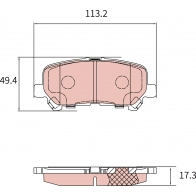 Тормозные колодки дисковые, комплект TRW Toyota Hiace (H300) 6 2019 – 2020 GDB8278AT XMYZ W