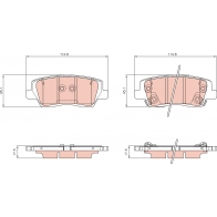 Тормозные колодки дисковые, комплект TRW Cadillac ATS 1 (GM A) Седан 2.0 276 л.с. 2013 – 2024 GDB8294 J F19K