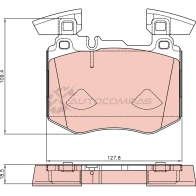 Тормозные колодки, комплект TRW SHH D71 1439902038 gdb8310