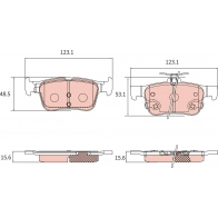 Тормозные колодки дисковые, комплект TRW T6 2J8T 1439902059 GDB8334DT