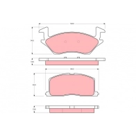 Тормозные колодки дисковые, комплект TRW 9F G62U GDB878AT Toyota Starlet