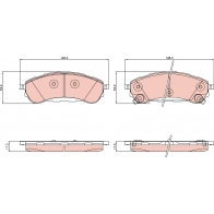 Тормозные колодки дисковые, комплект TRW GDB8908UT Ford Ranger 6 (T6, TKE) Пикап 2.0 EcoBlue 4x4 213 л.с. 2018 – 2025 ZZ3 K6K
