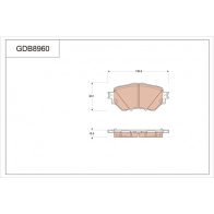 Тормозные колодки дисковые, комплект TRW RDI OC GDB8960 Mazda 3