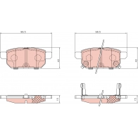 Тормозные колодки дисковые, комплект TRW JGVB W3 Suzuki Swift GDB8962AT