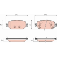 Тормозные колодки дисковые, комплект TRW Mazda 3 GDB8971AT 90K 54