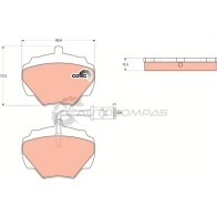 Тормозные колодки, комплект TRW Land Rover Defender 1 (L316) Внедорожник 2.2 Td4 4x4 (L317) 150 л.с. 2015 – 2016 gdb976 21 237 21238