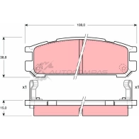 Тормозные колодки, комплект TRW 2170 3 gdb990 21704 Subaru Legacy (BD) 2 Седан 2.2 i 4WD (BD7) 128 л.с. 1994 – 1999