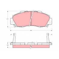 Тормозные колодки дисковые, комплект TRW 1439902152 YG OKF GDB995AT