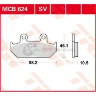 Тормозные колодки, комплект TRW 1543805 mcb624sv 3322937202317 IF 7KYZ